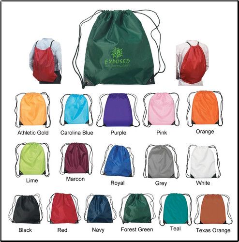 50 Drawstring BACKPACKS Cinch Sack Bags Sport Team BULK  