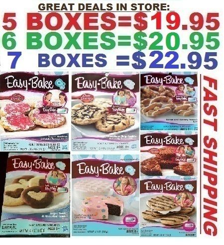 ANY 12 EASY BAKE OVEN MIXES CAKE COOKIES PRETZELS BROWNIE FACTORY 