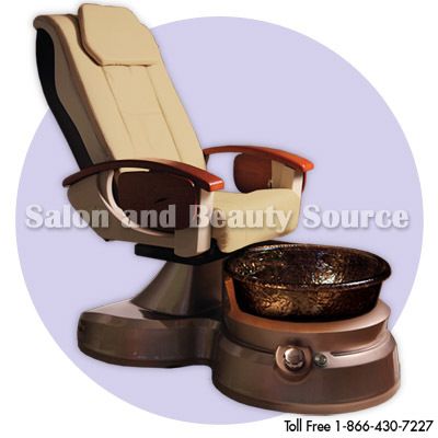 Lenox Pedicure Spa Unit Foot Chair Glass Bowl Massage  