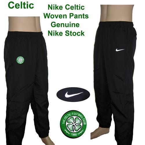 CELTIC OFFICIAL NIKE SOCCER FOOTBALL WOVEN PANTS XL BLK  