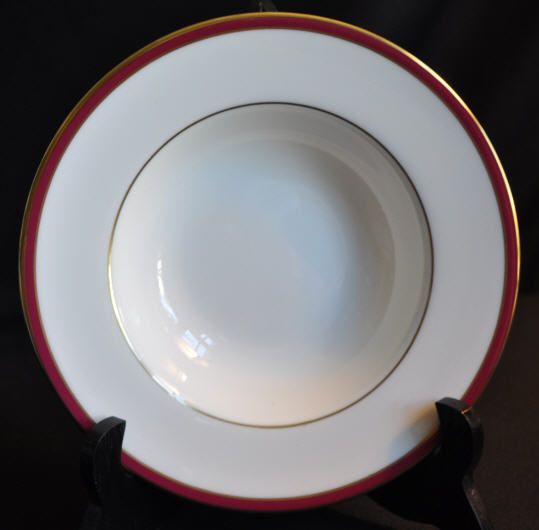 Presenting an elegant Minton Rimmed Soup Bowl in the Saturn pattern 