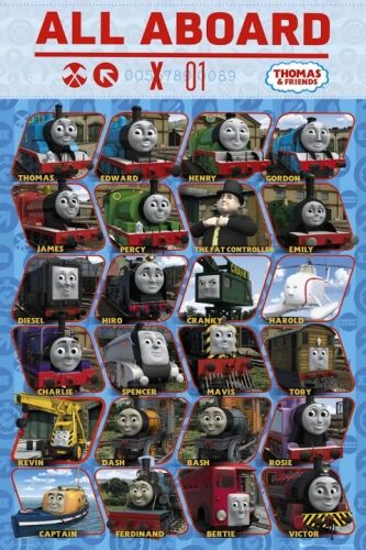 THOMAS AND FRIENDS   TV POSTER (24 CHARACTERS COLLAGE)  