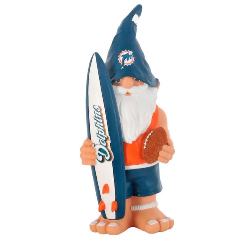 Miami Dolphins Garden Gnome Surf Board 884966520860  