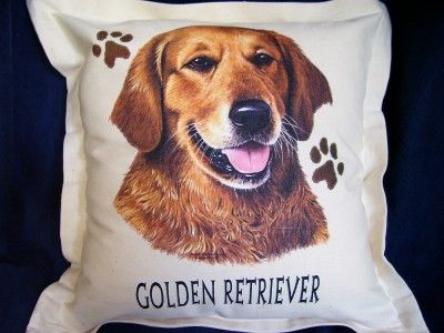 NEW Golden Retriever Pillow 16 x 16 inches dog  