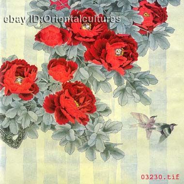   Real Natural Silk thread,Hand Embroidery Kits peony flower 12  