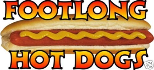 Hot Dog Footlong Concession Cart Trailer Food Decal 12  