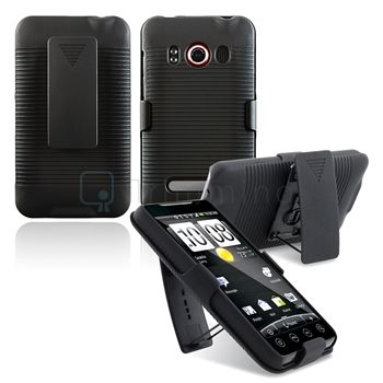 Premium BLACK NEW HARD RUBBER CASE COVER for HTC SPRINT EVO 4G CELL 