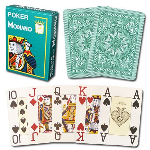 MODIANO Plastic Playing Cards Cristallo Green Poker  