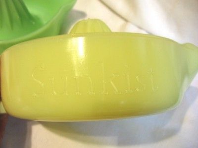 Vintage Sunkist Reamer Juicer Rare Lemon Yellow Color  