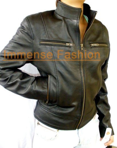 NWT Womens Bomber Leather Jacket Style 20F Size S XL  