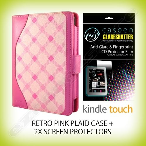   Book Case Cover + 2x Screen Protectors for  Kindle Touch  