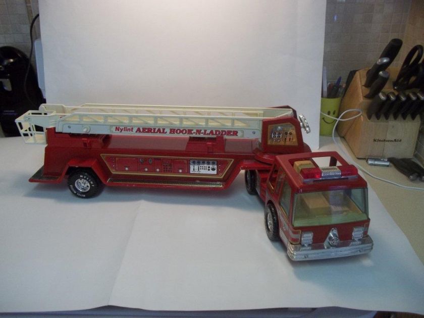 Huge Nylint Hook N Ladder Fire Truck Pressed Steel Good Solid 