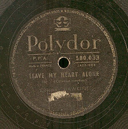 COLEMAN HAWKINS BEAN STALKING 78 RPM JAZZ FRANCE  