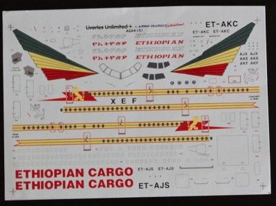 144 ETHIOPIAN Airlines 757 200 decal   Liveries Unlimited  