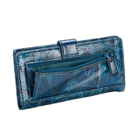 Women Kenneth Cole Dark Blue distressed Thin Wallet  