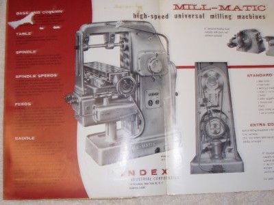 Vtg Index Industrial Catalog~Dormac Milling Machine  