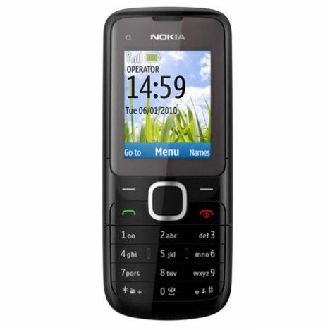 Nokia C1 01 Mobile Phone Black *New Sim Free *Unlocked 6438158293649 