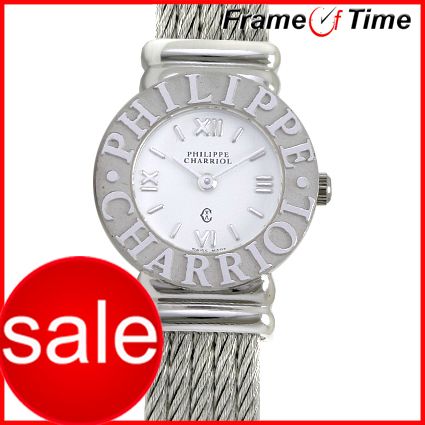 Reloj de plata del brazalete de St Tropez de damas de Felipe Charriol