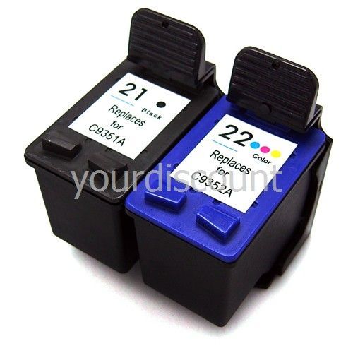 pk Ink Cartridge For HP 21/22 Printer PhotoSmart 1250  