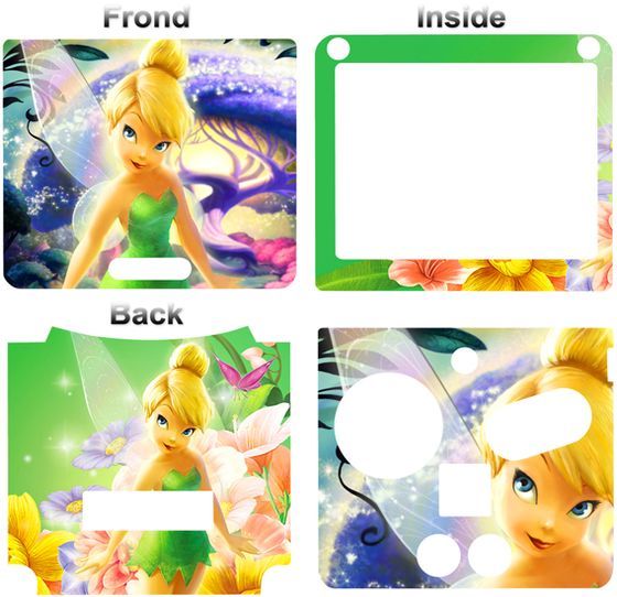 Tinkerbell Nintendo Gameboy GBA SP vinyl SKIN STICKER  