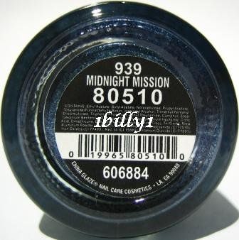 NEW China Glaze Nail Polish ~ Midnight Mission ~ Fall 2010 Vintage 