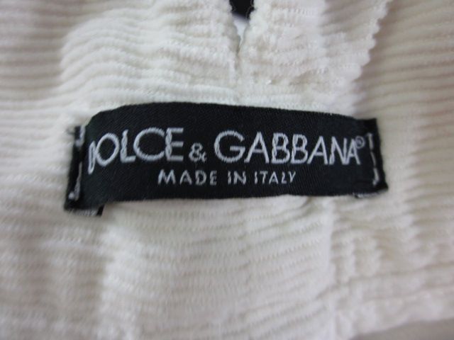 DOLCE & GABBANA White Corduroy Pants Slacks Sz 38  