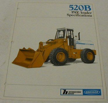 International Hough 1984 520B PAY Loader Spec Sheet  