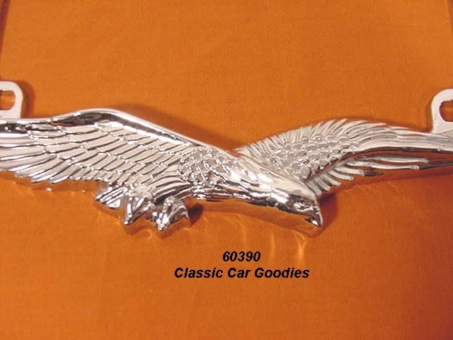 Motorcycle License Plate Frame. Eagle Chrome Metal. Harley Honda 