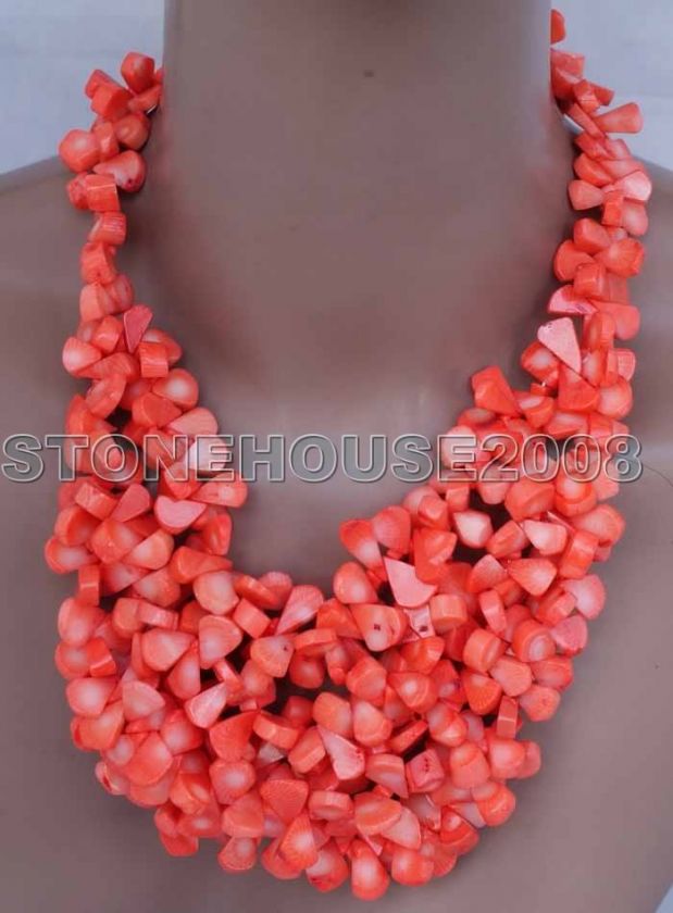 18 22 Pink Coral Necklace  