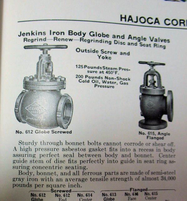 HAJOCA CATALOG Asbestos Fairbanks Jenkins Valves Pacific Durabla 