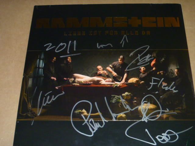 RAMMSTEIN SIGNED LP X6 TILL LINDEMANN LFAD PROOF  