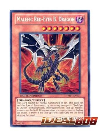 YUGIOH YMP1 EN001 MALEFIC RED EYES B DRAGON SECRET RARE  