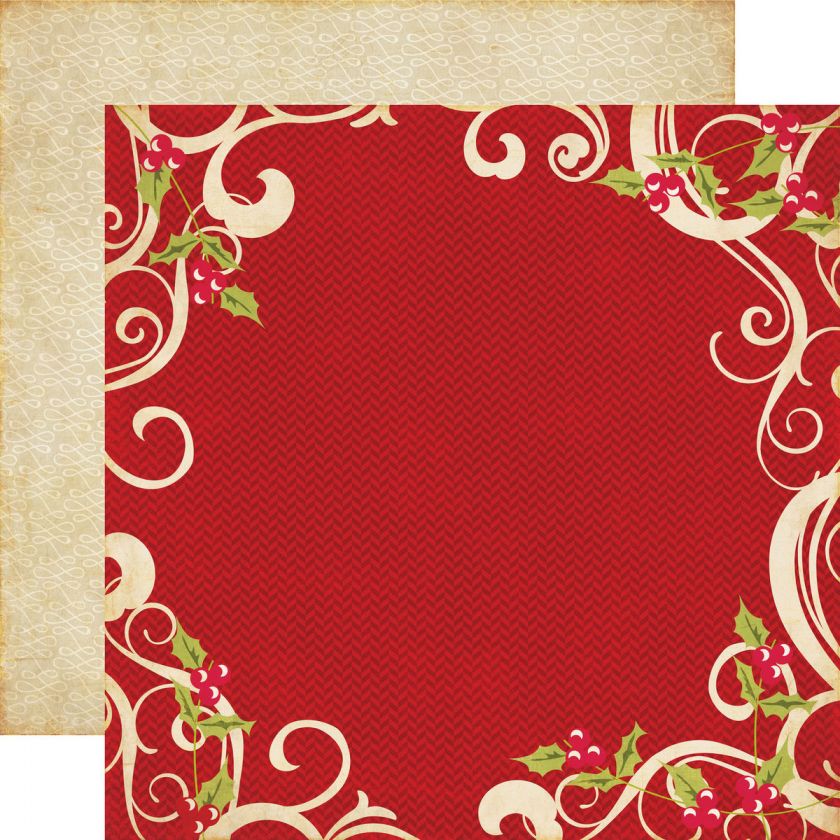 Echo Park Seasons Greetings Swirls Scrapbook Paper  