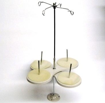 INDUSTRIAL SEWING MACHINE 4 SPOOL WHITE THREAD STAND  