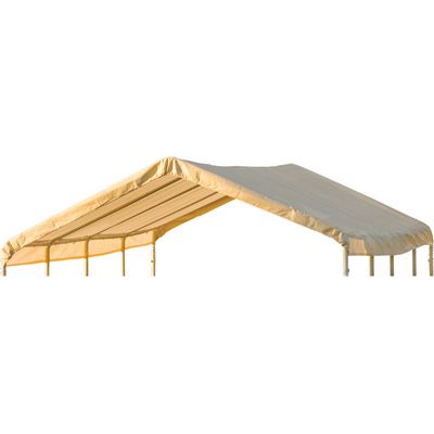 ShelterLogic 26ftL x 12ftW x 9ft8inH Replacement Canopy Top Tan #10559 
