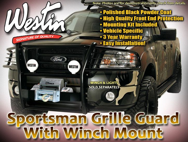 WESTIN 2009 2010 Ford F 150 F150 Blk Winch Grill Brush Guard  