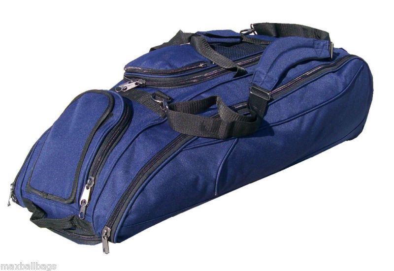 Navy Blue Baseball Softball Bat Equipment Roller Bag  