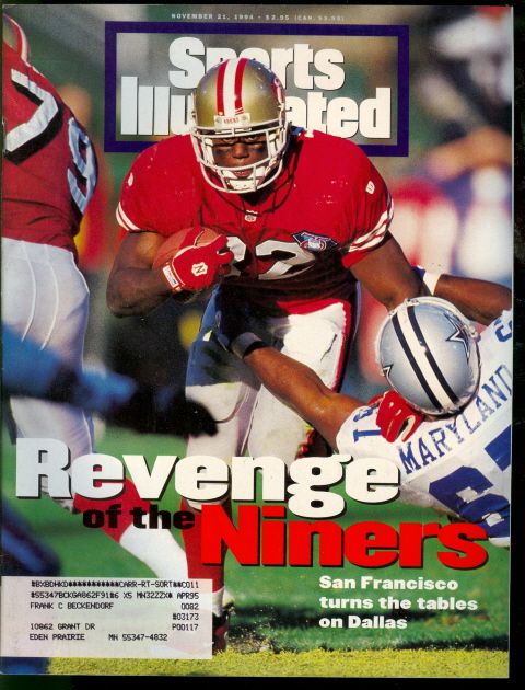 1994 Sports Illustrated Ricky Watters San Francisco 49ers vs Dallas 