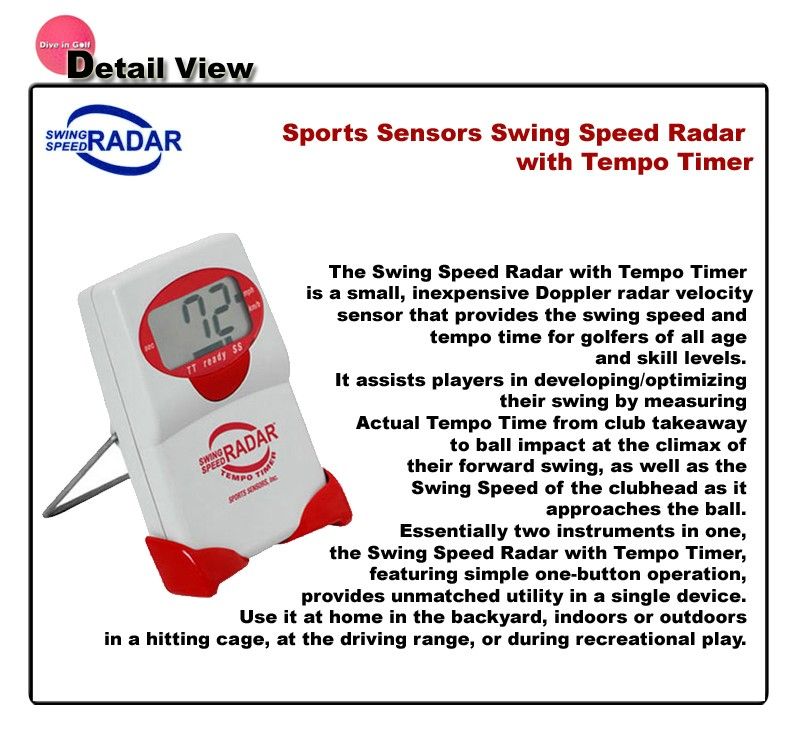 Swing Speed Radar with Tempo Timer Sports Sensors  