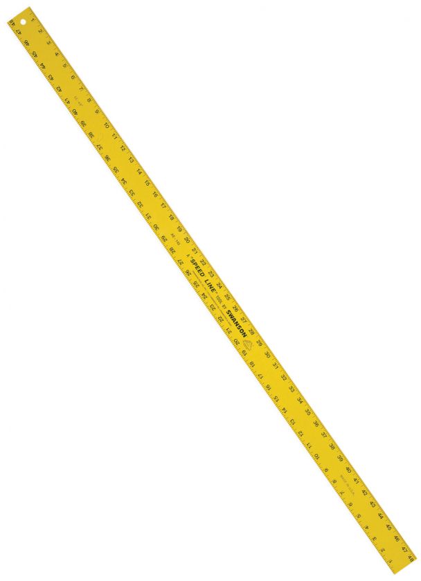 Swanson Tool AE142 48in Yellow Straight Edge 038987001420  