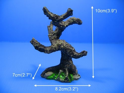 Tree Aquarium Ornament SS  roots trunk Decor Rock stone  