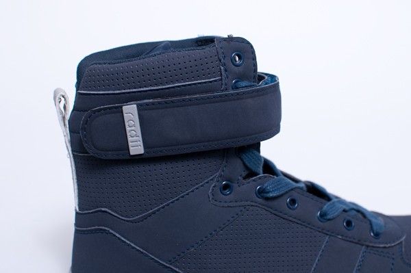 NEW MENS RADII MOON WALKERS BLUE PERFORATED HIGH TOP SNEAKERS SHOES 