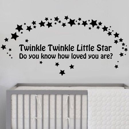 Wall Art Vinyl Decal Sticker Baby Twinkle Little Star  