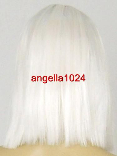 medium no bangs white cosplay wigs 0190  